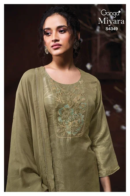 Miyara 4349 By Ganga Bemberg Silk Bulk Designer Salwar Suits Orders In India
